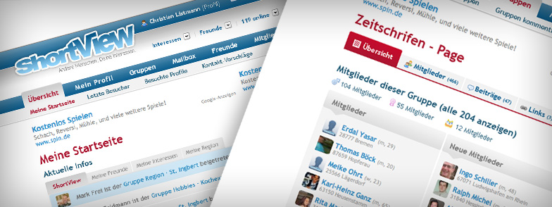 Projekt Community Shortview von WEB.DE